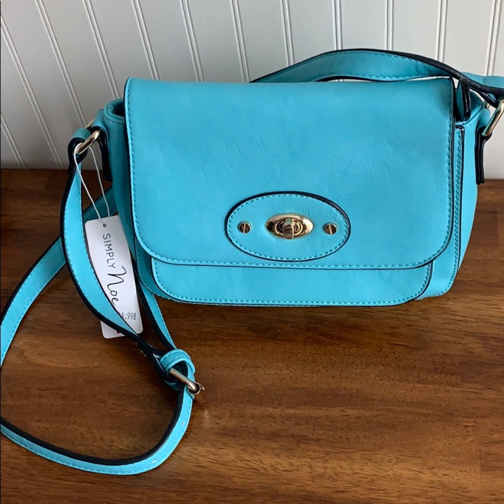 NWT Simply Noelle teal blue purse